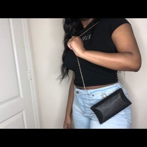Black crossbody purse